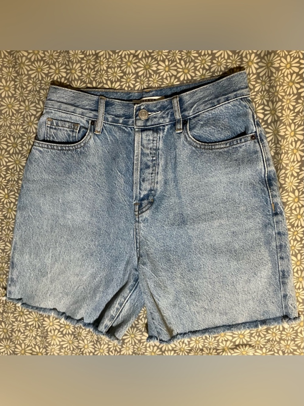 Light Wash Denim Cutoff Shorts